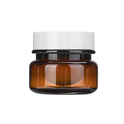10pcs PET Plastic Cosmetic Bottles Refillable Travel Face Cream Containers - 30ml-Brown+Black-Double.