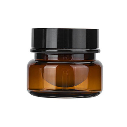 10pcs PET Plastic Cosmetic Bottles Refillable Travel Face Cream Containers - 30ml-Brown+Black-Double.