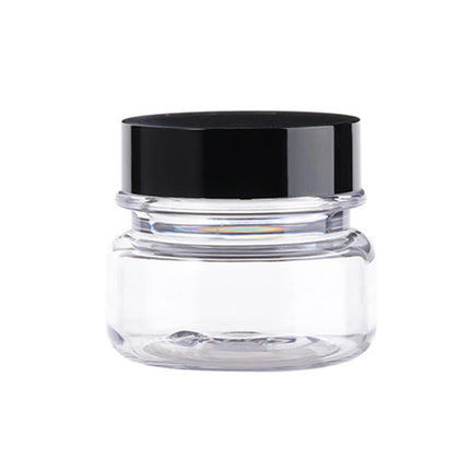 10pcs PET Plastic Cosmetic Bottles Refillable Travel Face Cream Containers - 30ml-Brown+Black-Double.