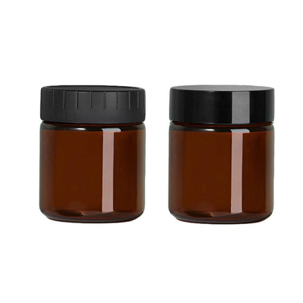 10pcs Brown PET Plastic Wide Mouth Bottles for Storage and Skincare Packaging - Frosted - 120ml.