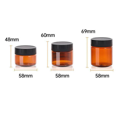 10pcs Brown PET Plastic Wide Mouth Bottles for Storage and Skincare Packaging - Frosted - 120ml.