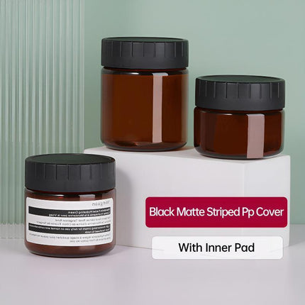 10pcs Brown PET Plastic Wide Mouth Bottles for Storage and Skincare Packaging - Frosted - 120ml.