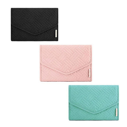 Periea Travel Jewellery Roll -Jewellery Travel Pouch Portable Case Box Organiser - Green.