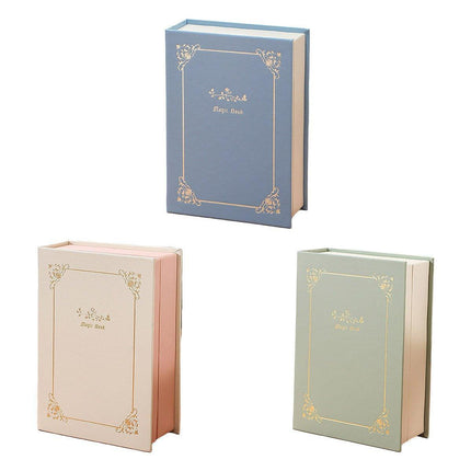 Creative PU Leather Jewelry Box Book Earrings Rings Necklace Organizer Holder - Green.