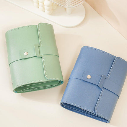 Travel Jewellery Storage Bag Portable Organizer Pouch for Rings Earrings Case - Blue.