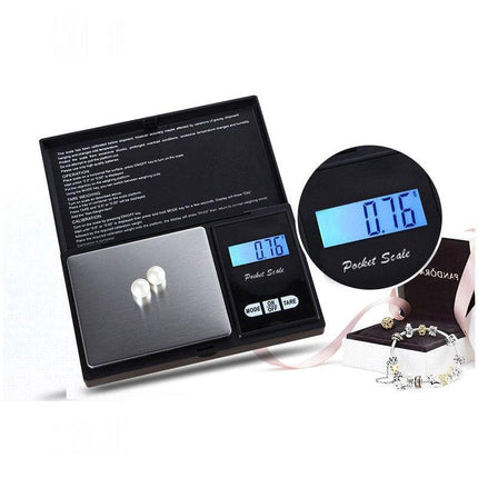 Mini Digital Pocket Scale 0.1g to 1000g Precision Jewellery Kitchen Herb Weighing Tool.