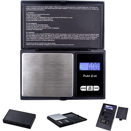 Mini Digital Pocket Scale 0.1g to 1000g Precision Jewellery Kitchen Herb Weighing Tool.