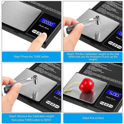 Mini Digital Pocket Scale 0.1g to 1000g Precision Jewellery Kitchen Herb Weighing Tool.