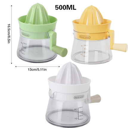 Manual Juice Extractor for Orange Lemon Home Citrus Juicer Hand Compressor - White.