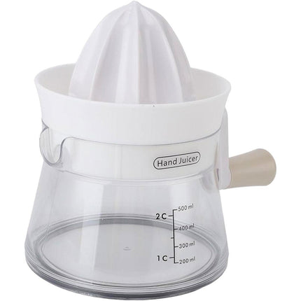 Manual Juice Extractor for Orange Lemon Home Citrus Juicer Hand Compressor - White.