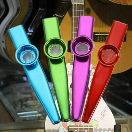 Kazoo Musical Instrument Mouth Flute Diaphragm Guitar Partner Harmonica Style - Red.