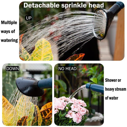 3L Gray Retro Watering Can Long Spout Large Capacity Shower Kettle for Garden.