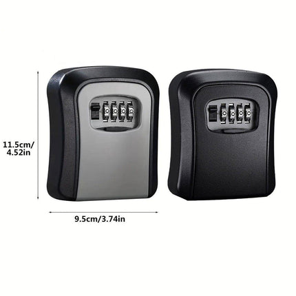 Combination Key Box with Combination Lock for Home Office Security Storage - Grey.