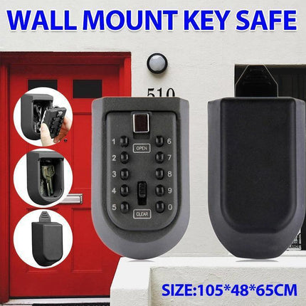 1X Outdoor Wall Mount Spare Key Safe Box Lock Holder Water Weather Proof New.