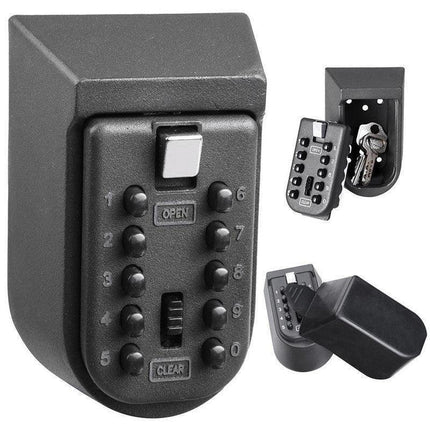 1X Outdoor Wall Mount Spare Key Safe Box Lock Holder Water Weather Proof New.