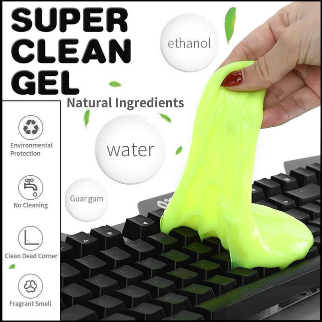 Dust Dirt Cleaning Super Clean Car Laptop Keyboard Home Cleaner - Yellow.