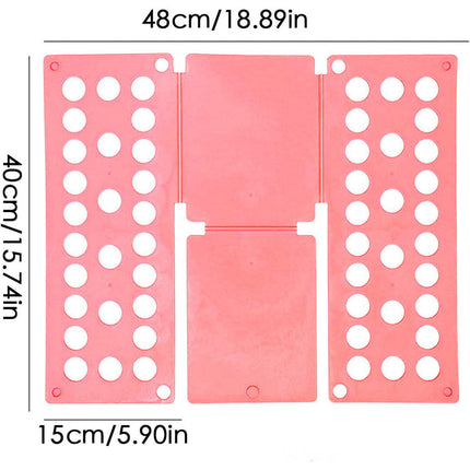 Lazy Folding Clothes Board Compact Laundry Folding Storage Clothes Organizer - Red.