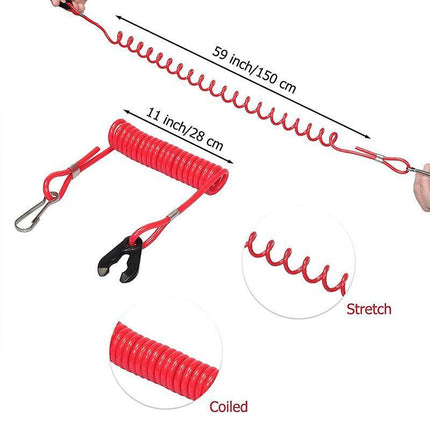 Boat Outboard Engine Motor Kill Stop Switch Emergency Tether Lanyard For Yamaha.