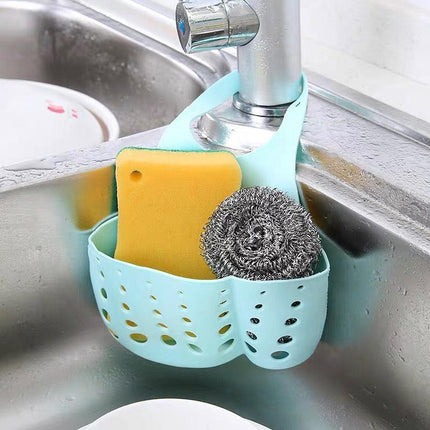 2PCS Kitchen Drain Holder Sponge Sink Storage Rack Basket Organizer Shelf Bathroom - Green.