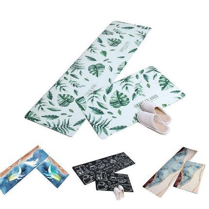 45x180cm Kitchen Mat Non-Slip Waterproof Pvc Floor Rug Carpet Anti-Oil Easy Clean - Gilding.