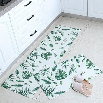 45x180cm Kitchen Mat Non-Slip Waterproof Pvc Floor Rug Carpet Anti-Oil Easy Clean - Gilding.