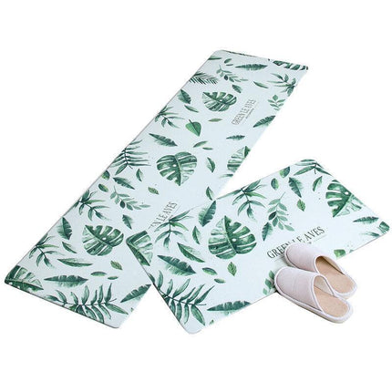 45x180cm Kitchen Mat Non-Slip Waterproof Pvc Floor Rug Carpet Anti-Oil Easy Clean - Gilding.
