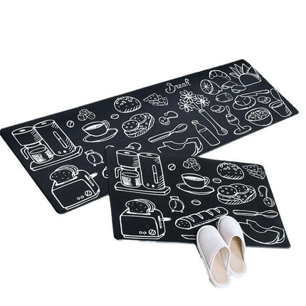 45x180cm Kitchen Mat Non-Slip Waterproof Pvc Floor Rug Carpet Anti-Oil Easy Clean - Gilding.