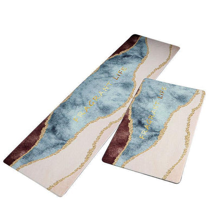 45x180cm Kitchen Mat Non-Slip Waterproof Pvc Floor Rug Carpet Anti-Oil Easy Clean - Gilding.