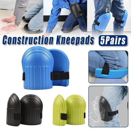 Professional Knee Pads for Construction Flooring Tiling Knee Protection Gear - Black.