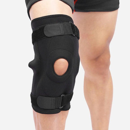 Adjustable Double Metal And Hinged Knee Brace Support Protection Arthritis Sport - L.