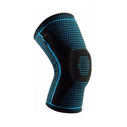 Blue Knee Brace Knee Compression Sleeve Professional Sports Silicone Knee Support - M.