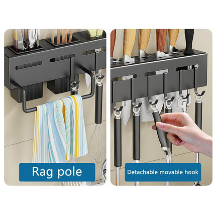 Stainless Steel Kitchen Utensil Storage Rack Organiser Knife Pan Holder Shelves.