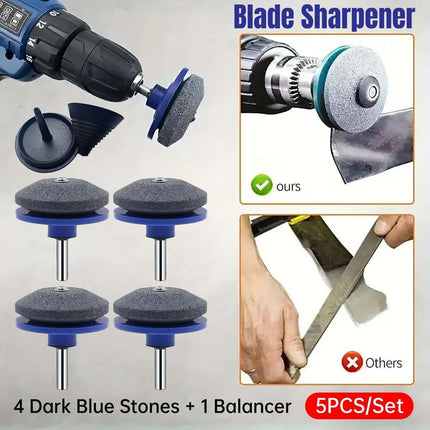 5PCS Lawn Mower Blade Sharpener Wind Powered Balancer Hardware Sharpening Tool.