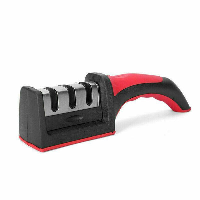 Au Knife Sharpener 3 Stage Kitchen Diamond Sharp Knives Scissor Sharpening Tool.