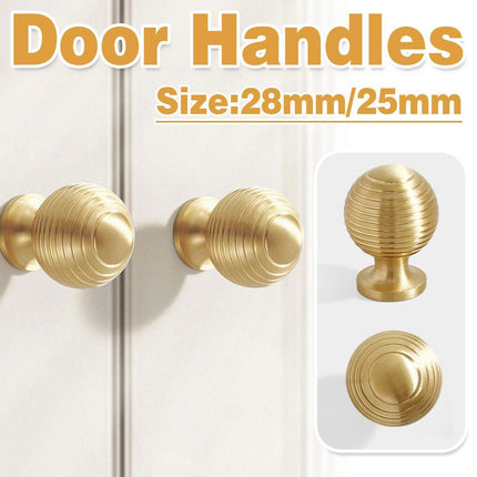 Round Ball Cabinet Handle Single Hole Modern Pull for Drawer Wardrobe Cupboard - 25mm.