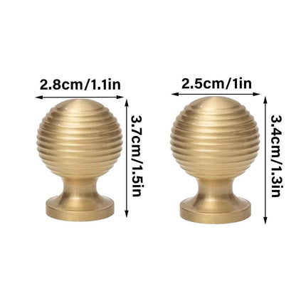 Round Ball Cabinet Handle Single Hole Modern Pull for Drawer Wardrobe Cupboard - 25mm.