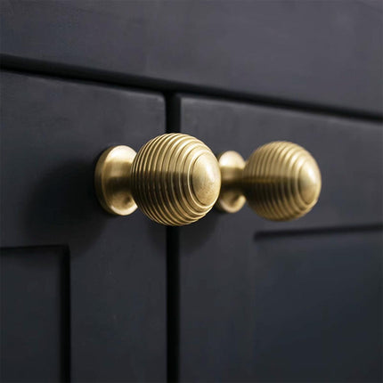 Round Ball Cabinet Handle Single Hole Modern Pull for Drawer Wardrobe Cupboard - 25mm.