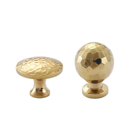 Gold Hammer Ball Handle Knob Closet Door Pull Drawer Handle Wardrobe Hardware - Round.