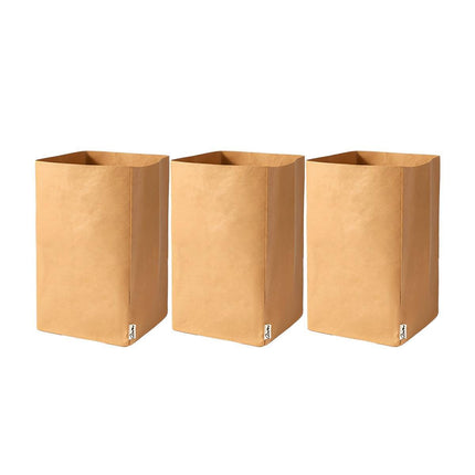 3pcs Washable Kraft Paper Storage Bag for Kitchen Desktop Refrigerator Organizer - M-Square.