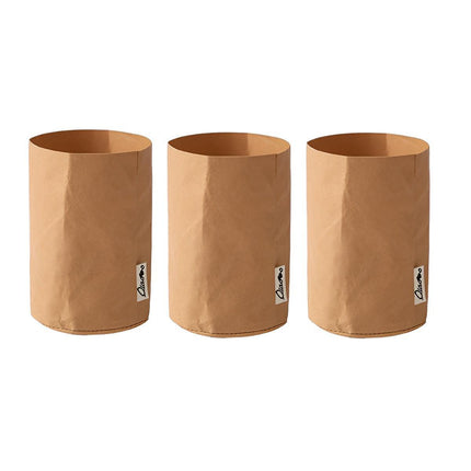 3pcs Washable Kraft Paper Storage Bag for Kitchen Desktop Refrigerator Organizer - S-Square.