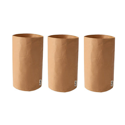 3pcs Washable Kraft Paper Storage Bag for Kitchen Desktop Refrigerator Organizer - S-Square.