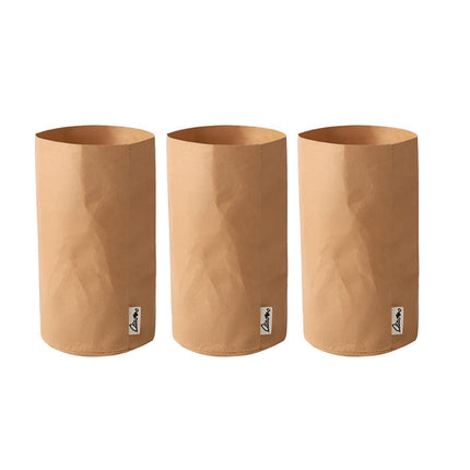 3pcs Washable Kraft Paper Storage Bag for Kitchen Desktop Refrigerator Organizer - XL-Square.