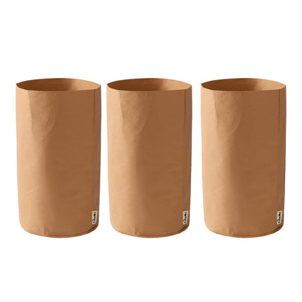 3pcs Washable Kraft Paper Storage Bag for Kitchen Desktop Refrigerator Organizer - XL-Square.