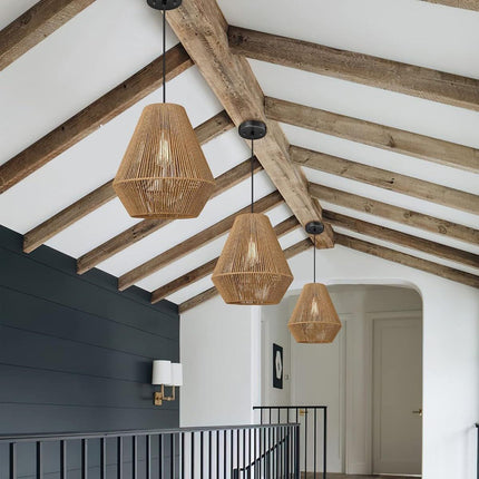 Braided Paper Rope Lampshade Chandelier Hanging Decoration for Lighting Decor.