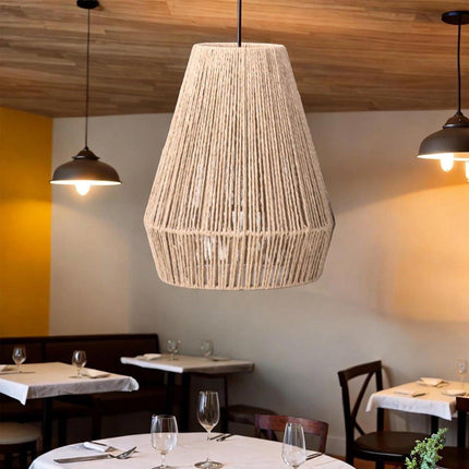 Braided Paper Rope Lampshade Chandelier Hanging Decoration for Lighting Decor.