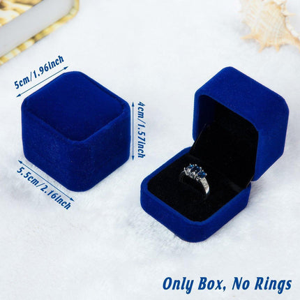 10X Flannel Ring Jewelry Earring Ring Jewelry Boxes Exquisite Gift Organizer - Pink Grey.