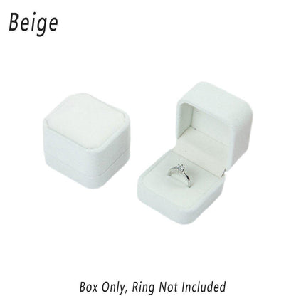 10X Flannel Ring Jewelry Earring Ring Jewelry Boxes Exquisite Gift Organizer - Pink Grey.