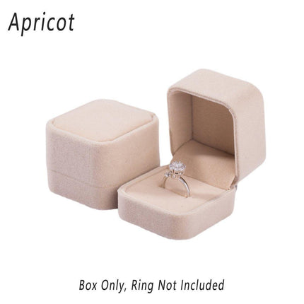 10X Flannel Ring Jewelry Earring Ring Jewelry Boxes Exquisite Gift Organizer - Pink Grey.