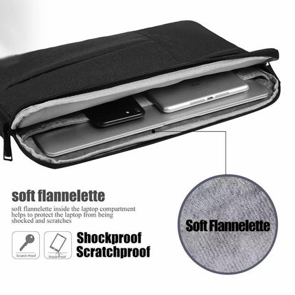 Laptop Sleeve Travel Bag Carry Case For Macbook Air Pro 15.6inch - Dark Grey.