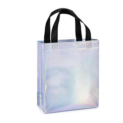 24pcs Laser Non Woven Gift Bags Tote Bags for Party Favor Wedding and Birthday - Rose Red.